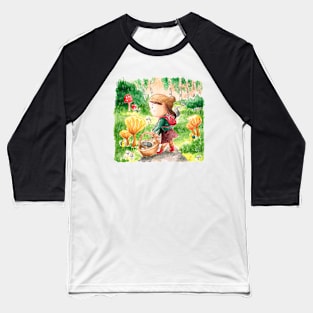 Mushroom Picking Baseball T-Shirt